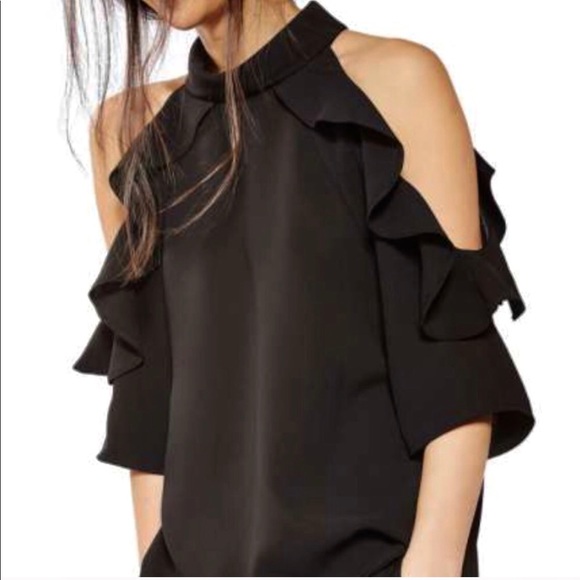 Topshop Tops - TOPSHOP classy black ruffle top
